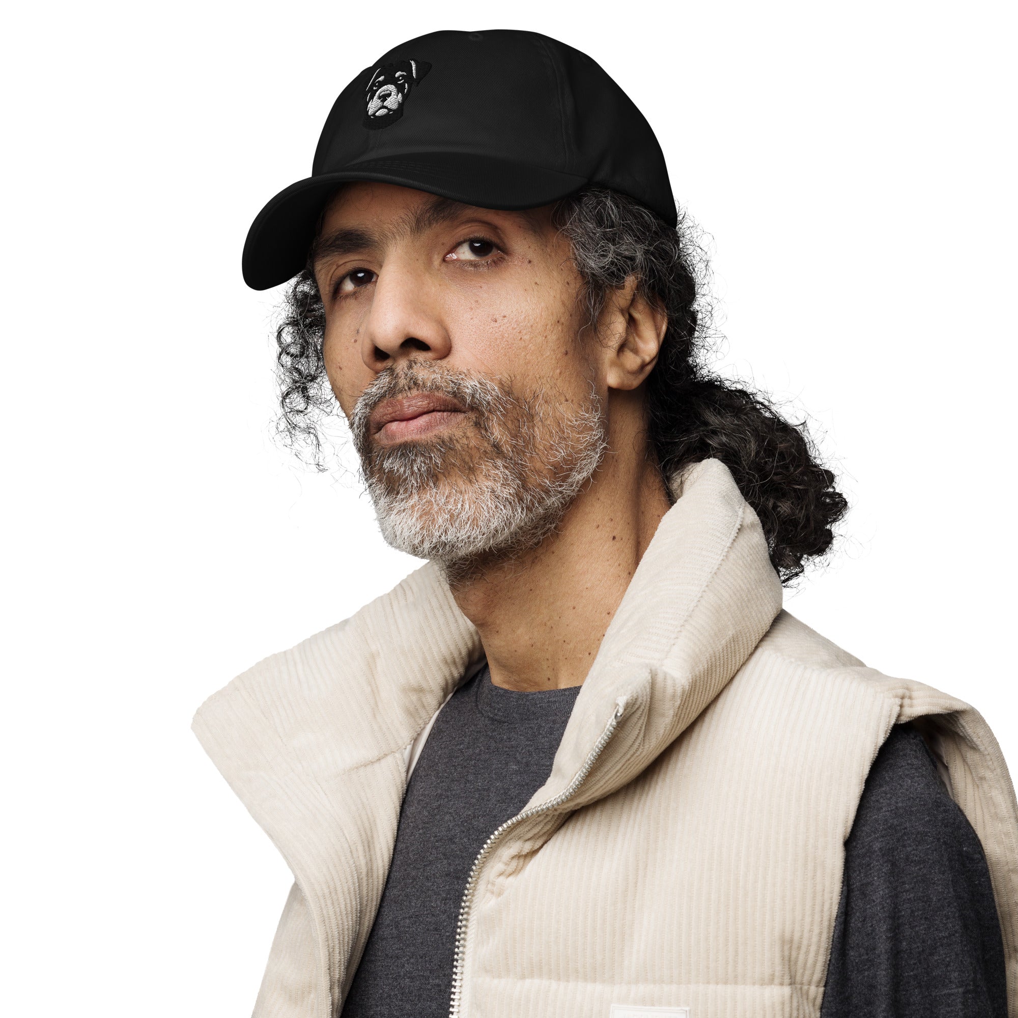  Baseball Cap mit gesticktem Rottweiler-Kopf vorne - Paul & Emma Breed Collection