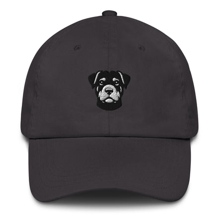 Baseball Cap mit gesticktem Rottweiler-Kopf vorne - Paul & Emma Breed Collection
