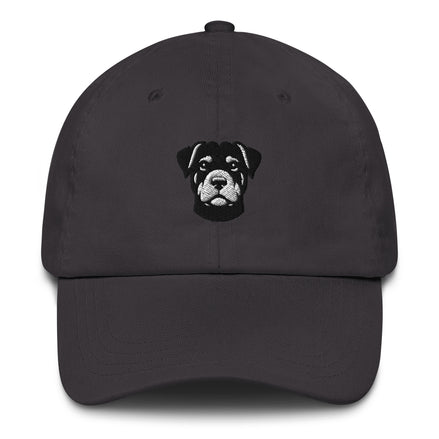  Baseball Cap mit gesticktem Rottweiler-Kopf vorne - Paul & Emma Breed Collection