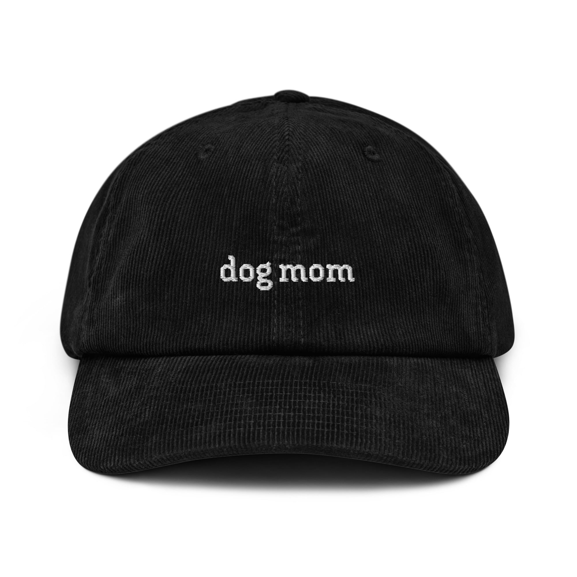 Cord Base Cap mit dog mom Stickerei - verstellbare Baumwoll-Cord-Cap für Dog Moms von Paul Emma