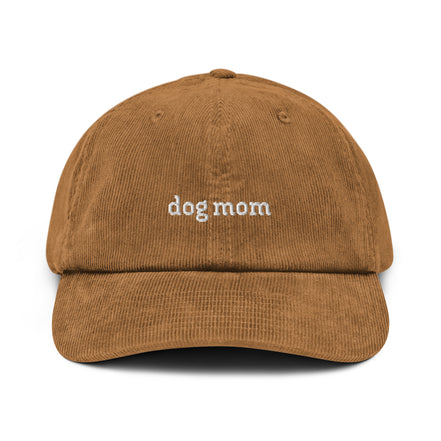Cord Base Cap mit dog mom Stickerei - verstellbare Baumwoll-Cord-Cap für Dog Moms von Paul Emma