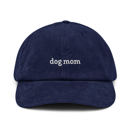 Cord Base Cap mit dog mom Stickerei - verstellbare Baumwoll-Cord-Cap für Dog Moms von Paul Emma
