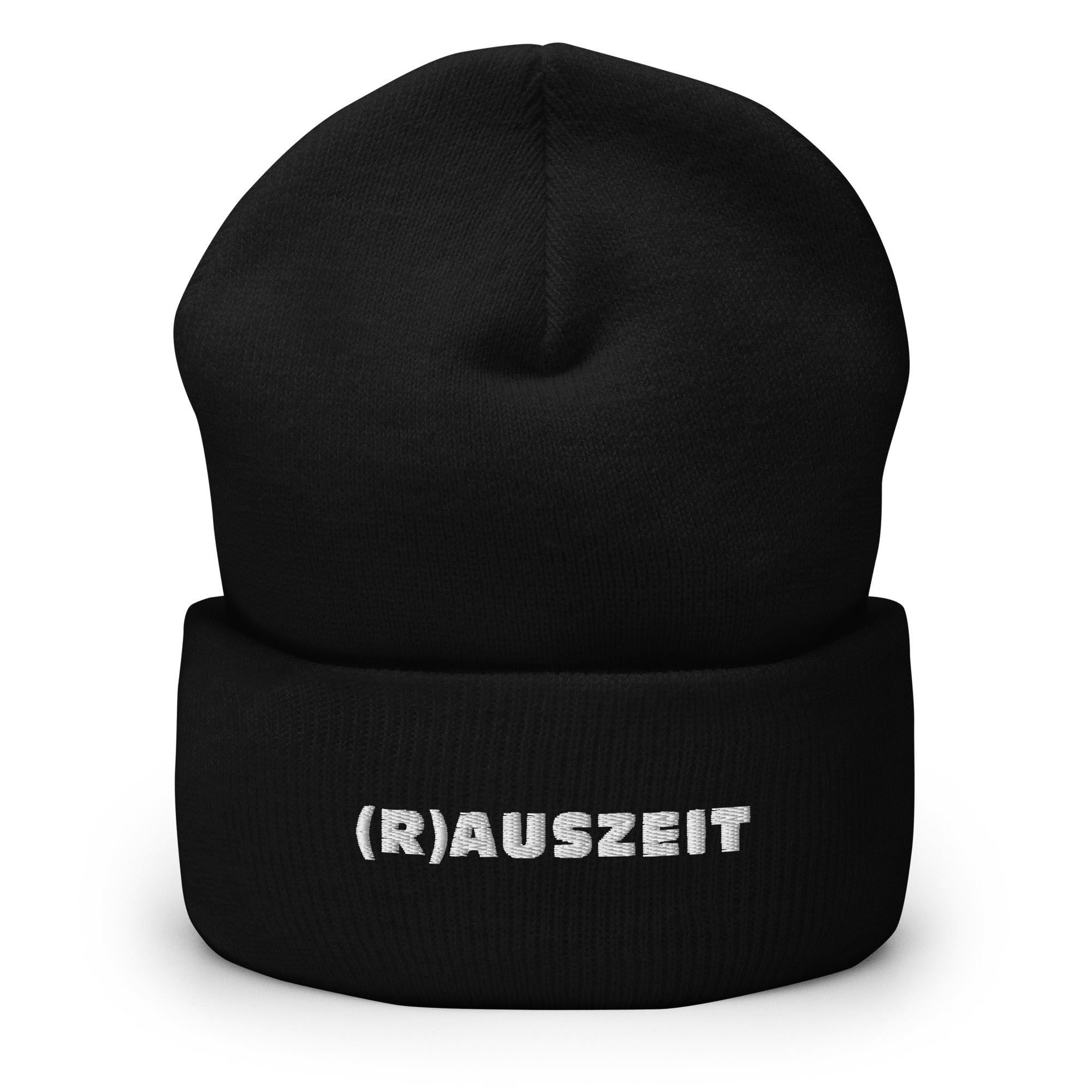 (R)AUSZEIT Beanie mit weißer Stickerei