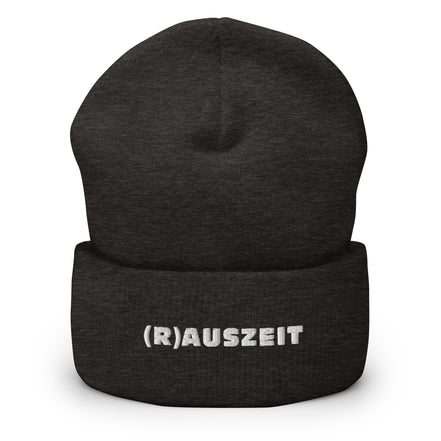 (R)AUSZEIT Beanie mit weißer Stickerei