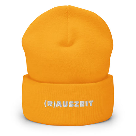 (R)AUSZEIT Beanie mit weißer Stickerei