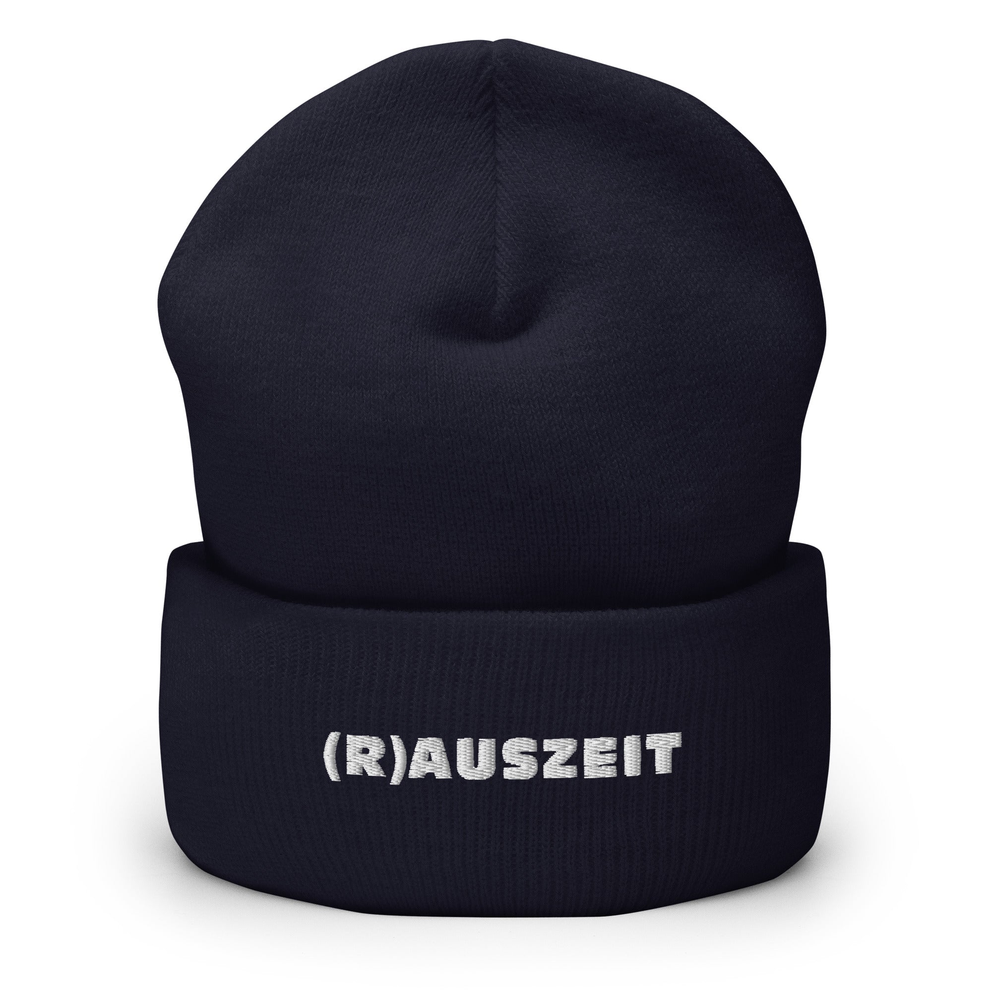 (R)AUSZEIT Beanie mit weißer Stickerei