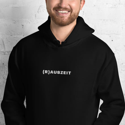 Hoodie mit weißer Rauszeit Stickerei - Paul Emma Kapuzenpullover für Hundebesitzer