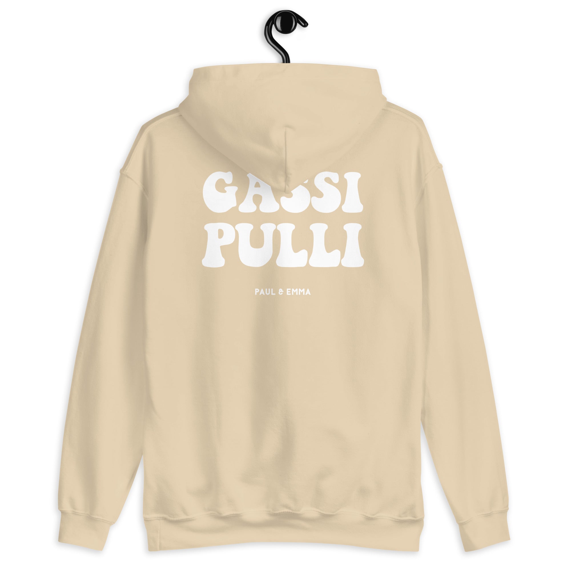 Hoodie mit Gassi Pulli Print auf dem Rücken - Paul Emma Kapuzenpullover für Hundebesitzer