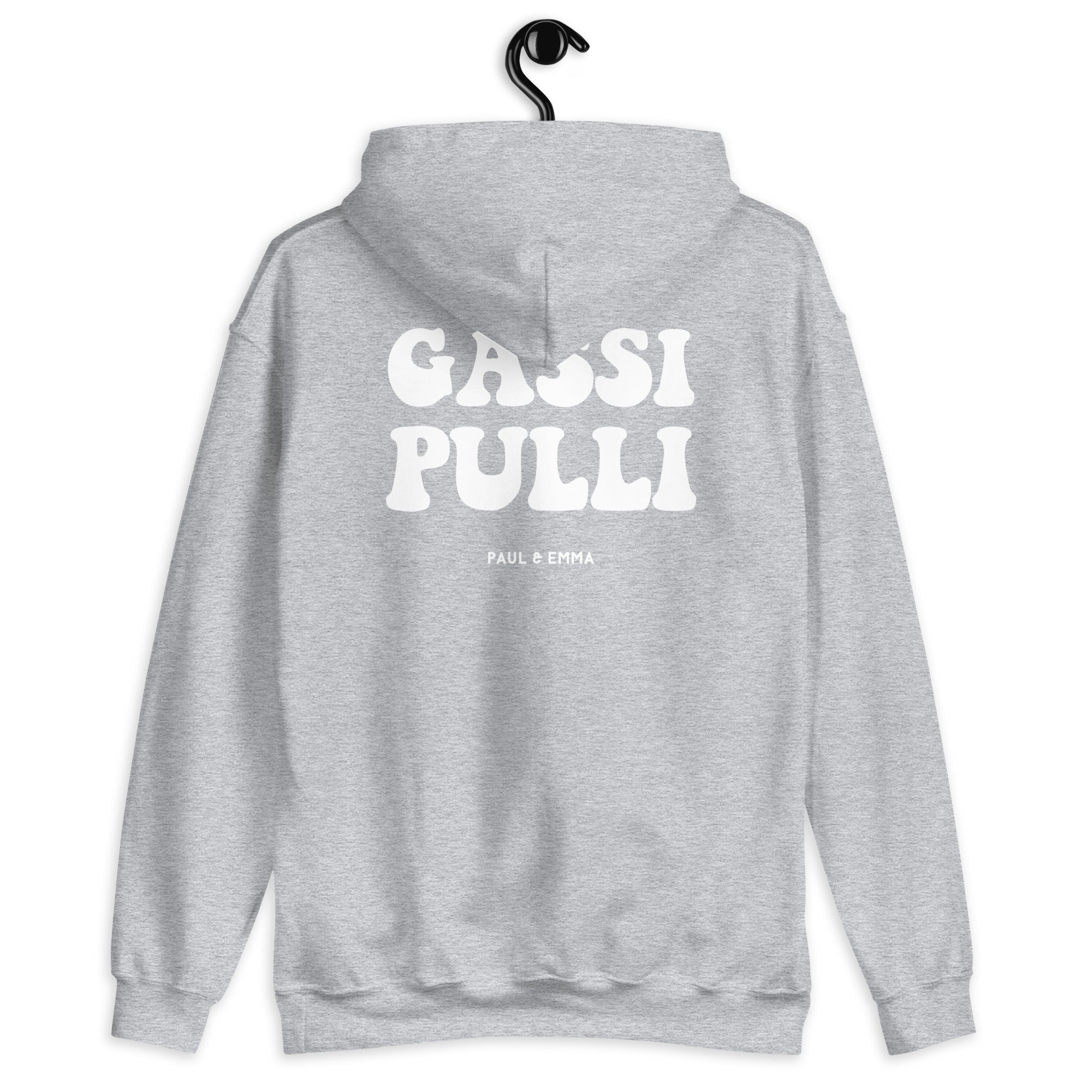 Hoodie mit Gassi Pulli Print auf dem Rücken - Paul Emma Kapuzenpullover für Hundebesitzer